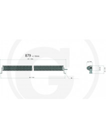 LED svetelná rampa 865 mm, 60 LED, priama
